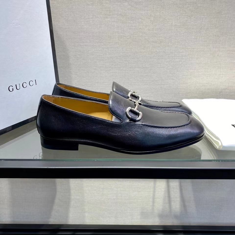 Giày lười Gucci like au đế cao họa tiết da trơn GLGC08