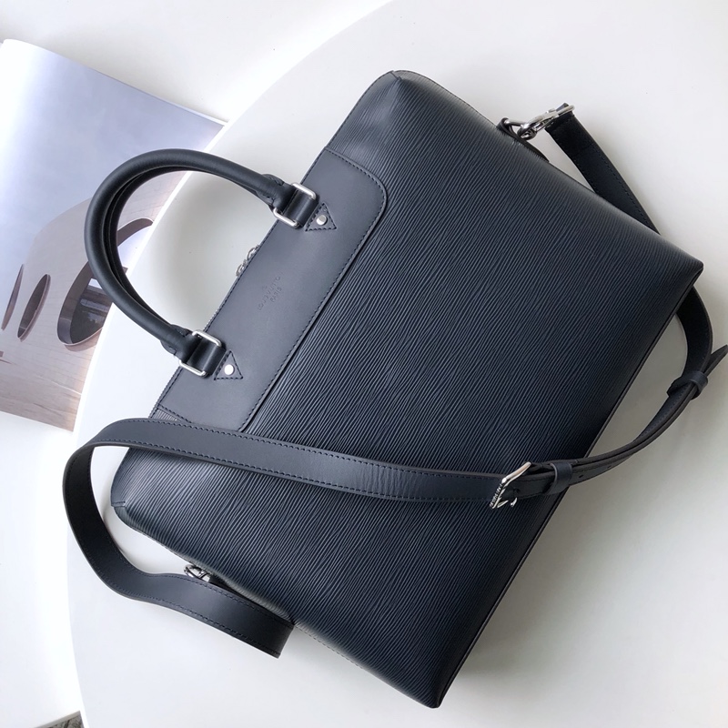 Túi xách nam Louis Vuitton siêu cấp màu đen họa tiết da xước ngang TXLV12