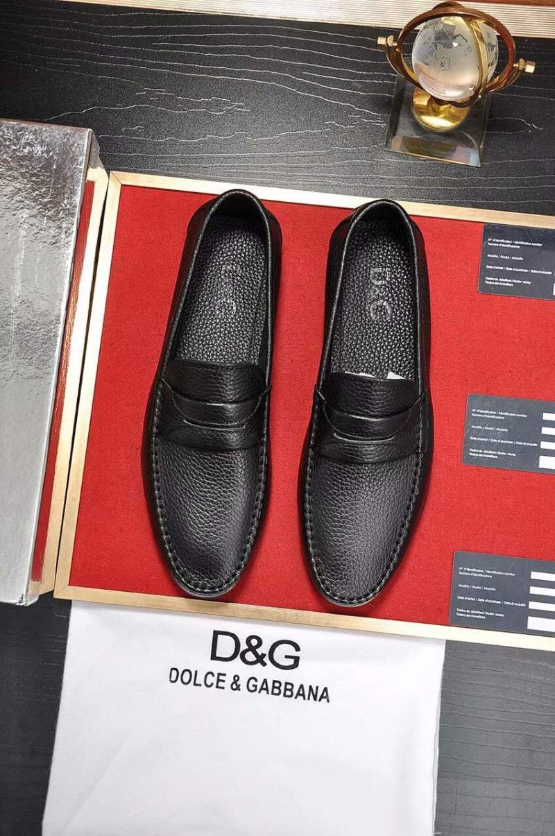 Giày lười Dolce & Gabbana siêu cấp siêu cấp họah tiết tag ngang GLDG02