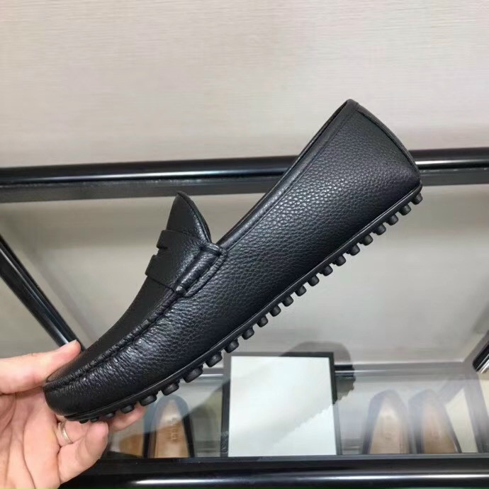 Giày lười Gucci siêu cấp da nhăn họa tiết ong GLGC07
