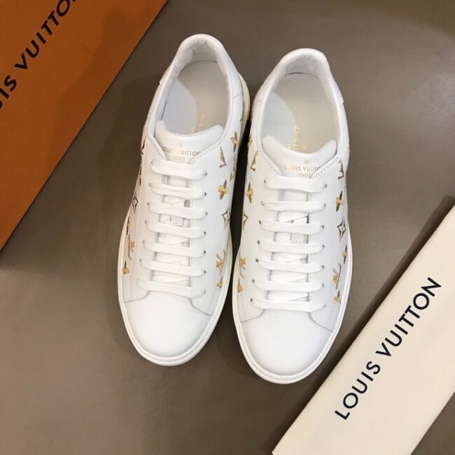 Giày nam Louis Vuitton sneaker họa tiết hoa vàng GNLV13