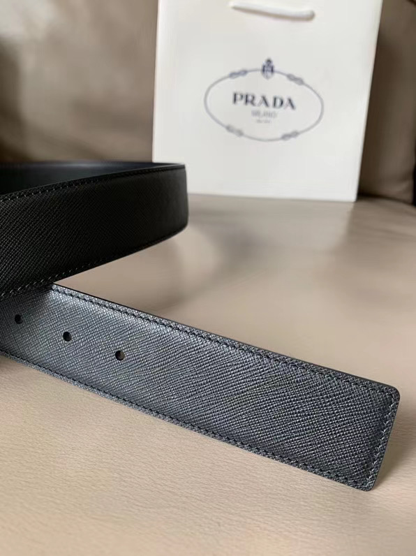 Thắt lưng Prada nam họa tiết khóa kim dây logo TLP14