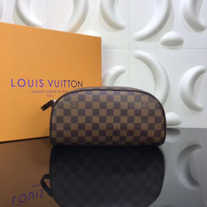 Ví nam Louis Vuitton cầm tay họa tiết caro nâu VNLV11