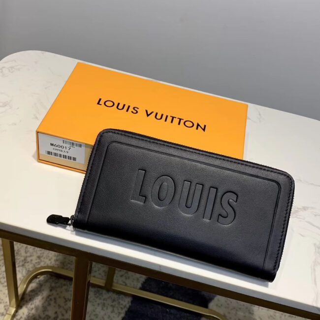 Ví nam Louis Vuitton like au cầm tay họa tiết in chữ chìm VNLV20