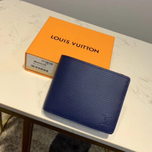 Ví nam Louis Vuitton like au họa tiết da epi màu xanh VNLV21