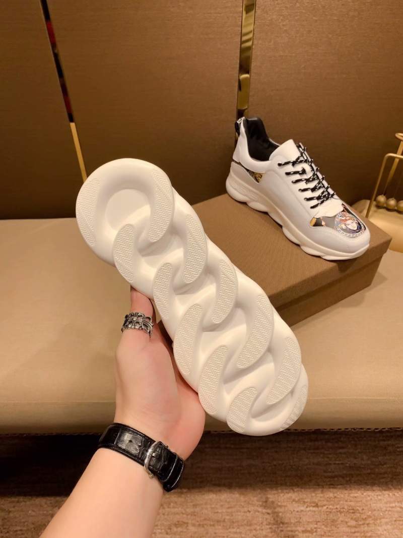 Giày nam Versace siêu cấp họa tiết logo mặt người màu trắng GNV01