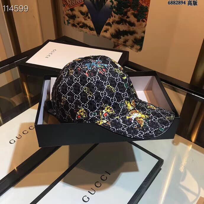 Mũ Gucci nam siêu cấp họa tiết hổ màu xanh đen MNGC04