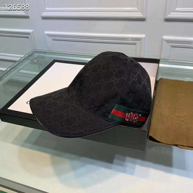 Mũ Gucci nam siêu cấp họa tiết rắn màu đen MNGC01