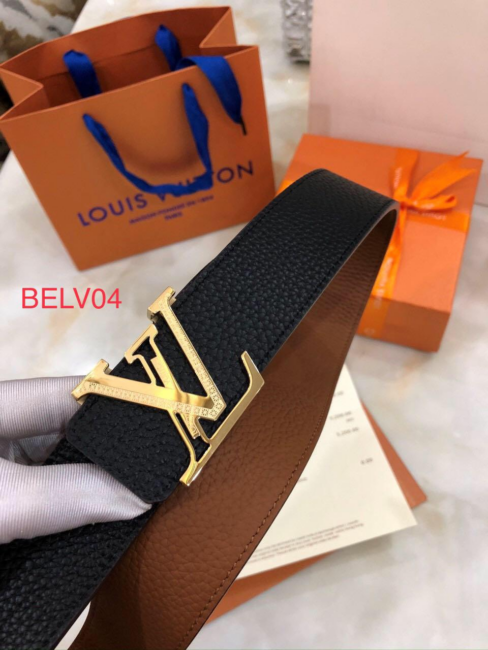 Thắt lưng Louis Vuitton like au hoạ tiết logo mặt đính đá TLLV26