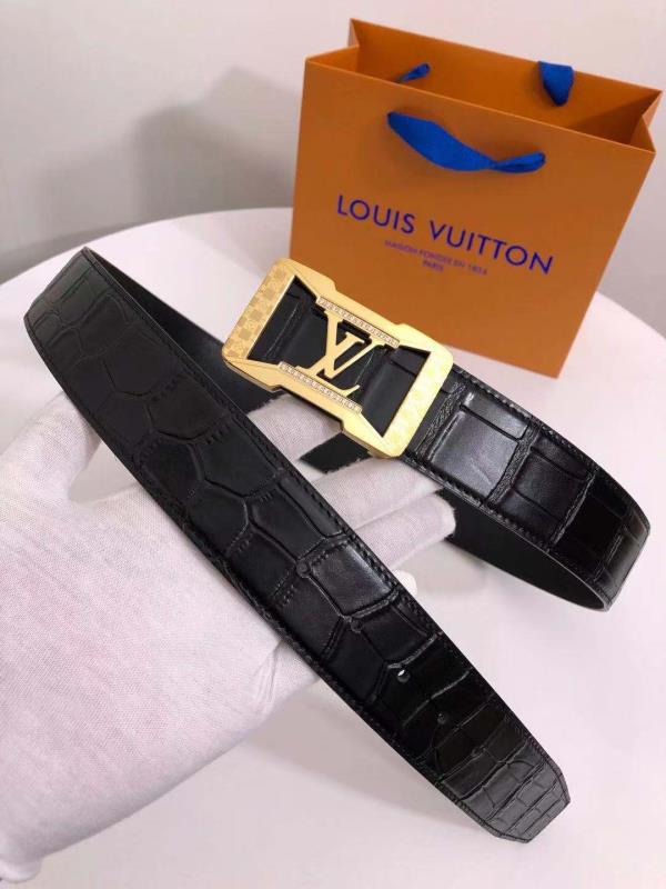 Thắt lưng nam Louis Vuitton siêu cấp hoạ tiết logo lồng đính đá TLLV43
