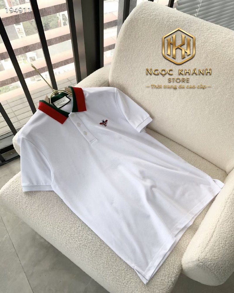 Áo phông nam Gucci hoạ tiết con ong viền đỏ APGC01 siêu cấp like auth 99% -  HOANG NGUYEN STORE™