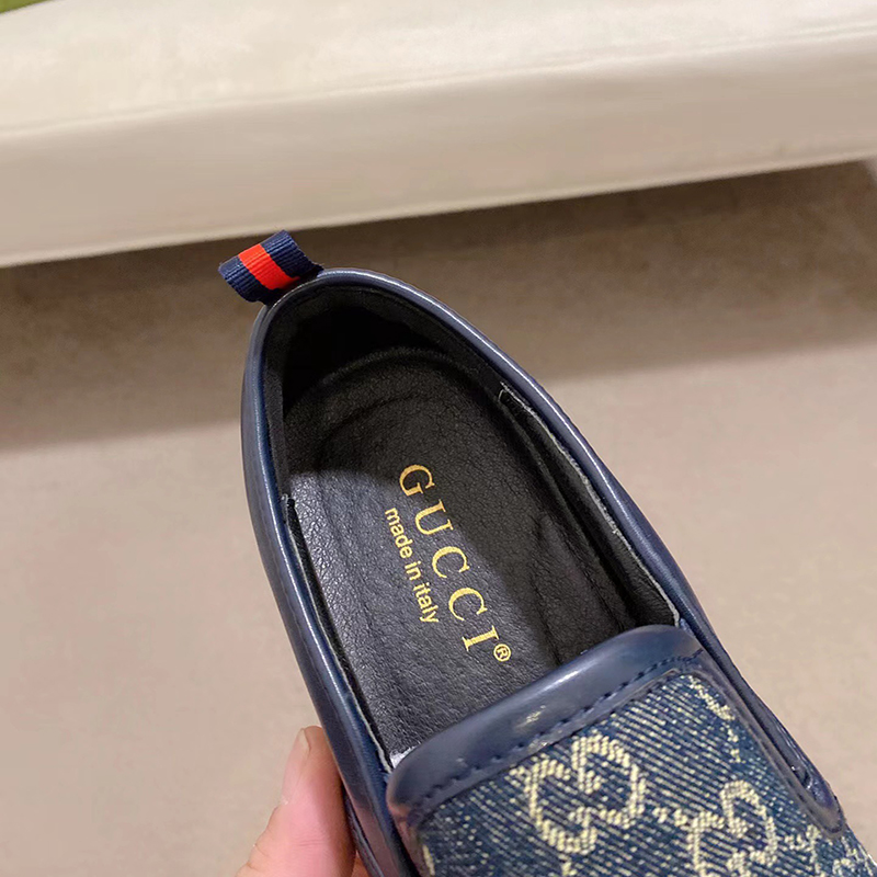 Giày Slip On Gucci màu xanh full họa tiết logo GNGC58 siêu cấp like auth  99% - HOANG NGUYEN STORE™