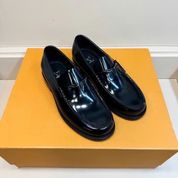 GIAY LUOI LOUIS VUITTON ĐE CAO DA BONG ĐEN HOA TIET HOA KHUYET ĐEN GLLV127 (2)