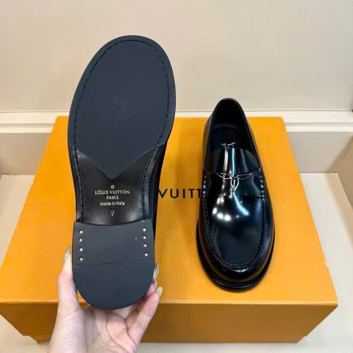 GIAY LUOI LOUIS VUITTON ĐE CAO DA BONG ĐEN HOA TIET HOA KHUYET ĐEN GLLV127 (5)